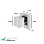 Acabamento Quadrado 3/4 com Base ABS p/ Deca - 13214 - medidas - Conceito Metais