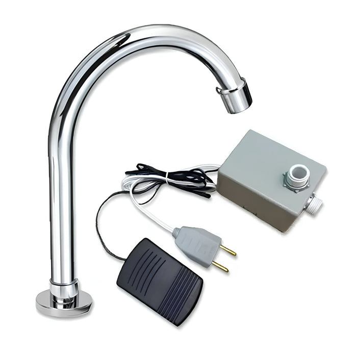Acionador Pedal Elétrico Com Bica Bancada Pedal Preto 110v