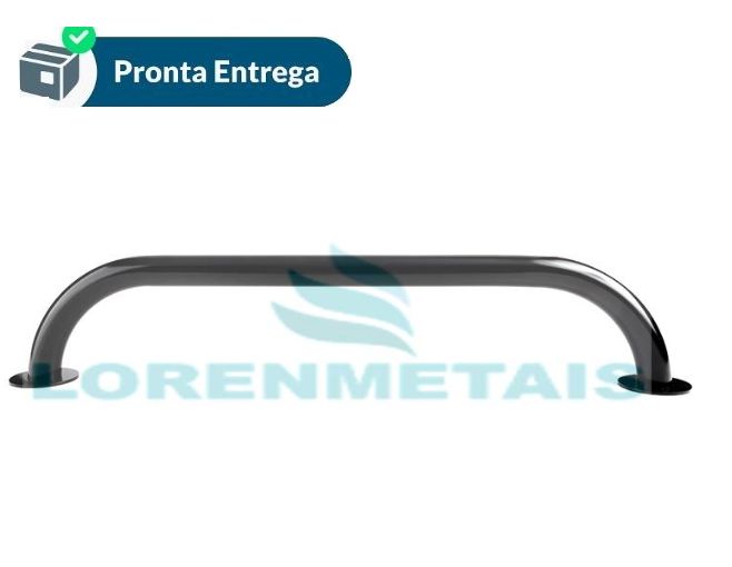 Barra de apoio para banheiro em inox reta 304 60 cm preta conforme a NBR9050 - 1036 - Conceito Metais