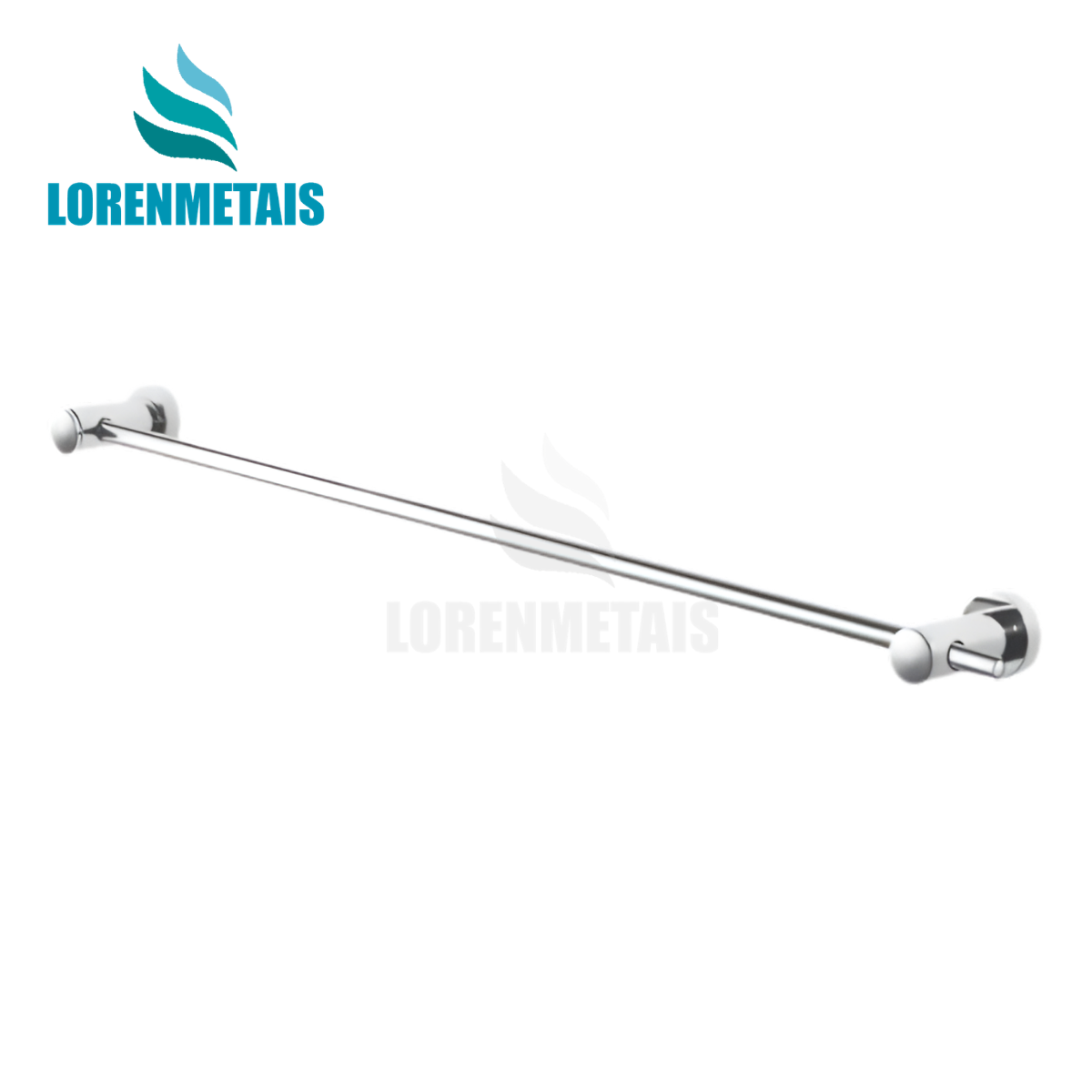Barra Porta Toalha de Parede em Metal para Banheiro - 24013 - Conceito Metais