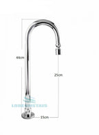 Bica / Torneira Consultório Mesa Inclinada 44 cm Sem Registro Para Acionador de Pedal - 12075 - Conceito Metais