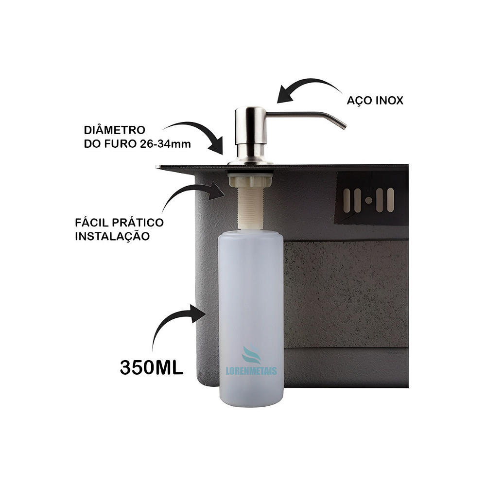 Dispenser para detergente - 9008 - Conceito Metais (foto 3)