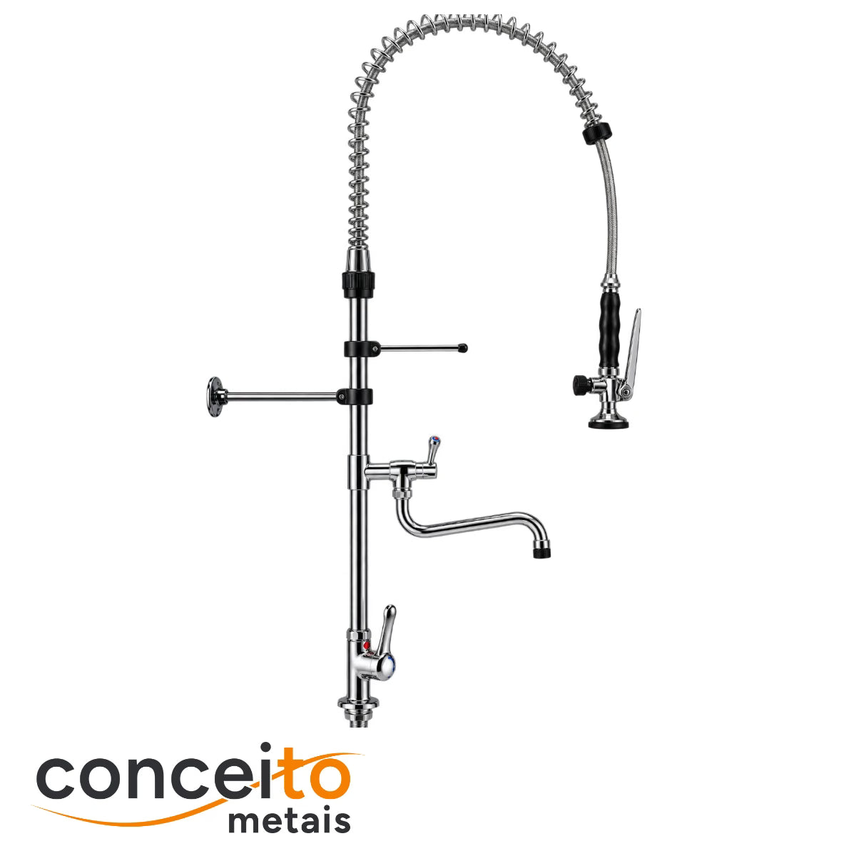 Esguicho de pré-lavagem de mesa com bica adicional para cozinha industrial - 2003
