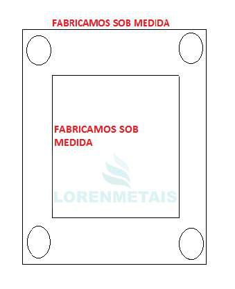 Flange quadrado inox laminado 304 30X30 - 7005 - Conceito Metais (foto 2)