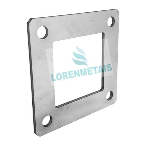 Flange quadrado inox laminado 304 40X40 - 7006 - Conceito Metais