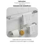 Kit 4 acessórios para banheiro alumínio cromado - 31001 - exemplos de aplicação (foto 5) - Conceito Metais