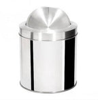 Lixeira em Aço Inox Com Tampa Basculante 15 Litros - 11009 - Conceito Metais