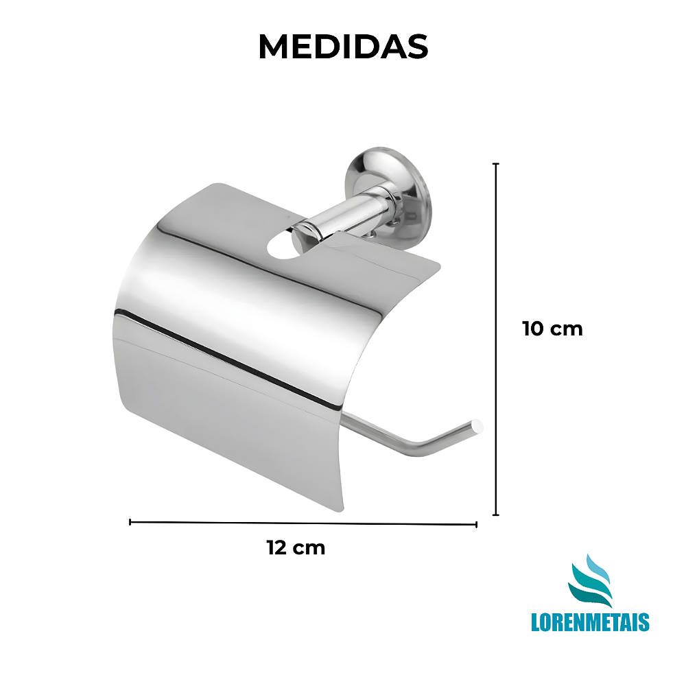 Porta-Papel Higiênico com tampa - 29000 - Conceito Metais (foto 2)