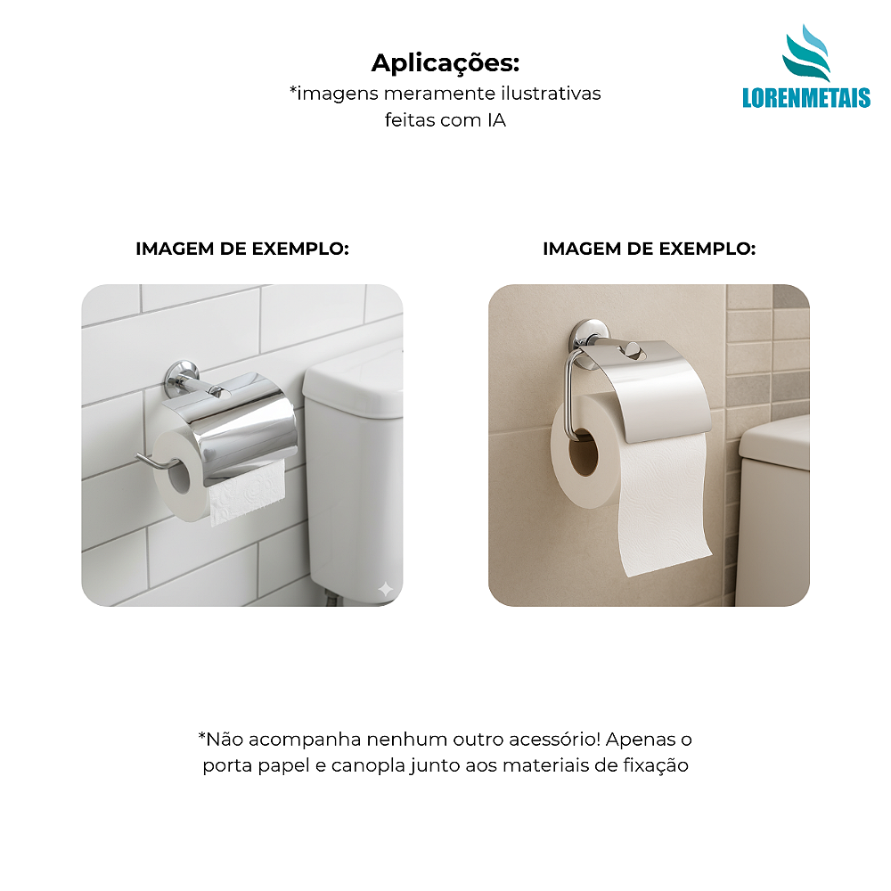 Porta-Papel Higiênico com tampa - 29000 - Conceito Metais (foto 4)