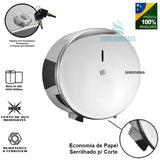 Porta papel higiênico dispenser 400m inox com chave para abertura - 12896