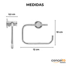 Porta-Papel Higiênico Sem tampa - 29001 - medidas - Conceito Metais