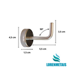 Porta Toalha Rosto Simples Gancho Cabide Inox 304 - 7038 - Conceito Metais (foto 2)