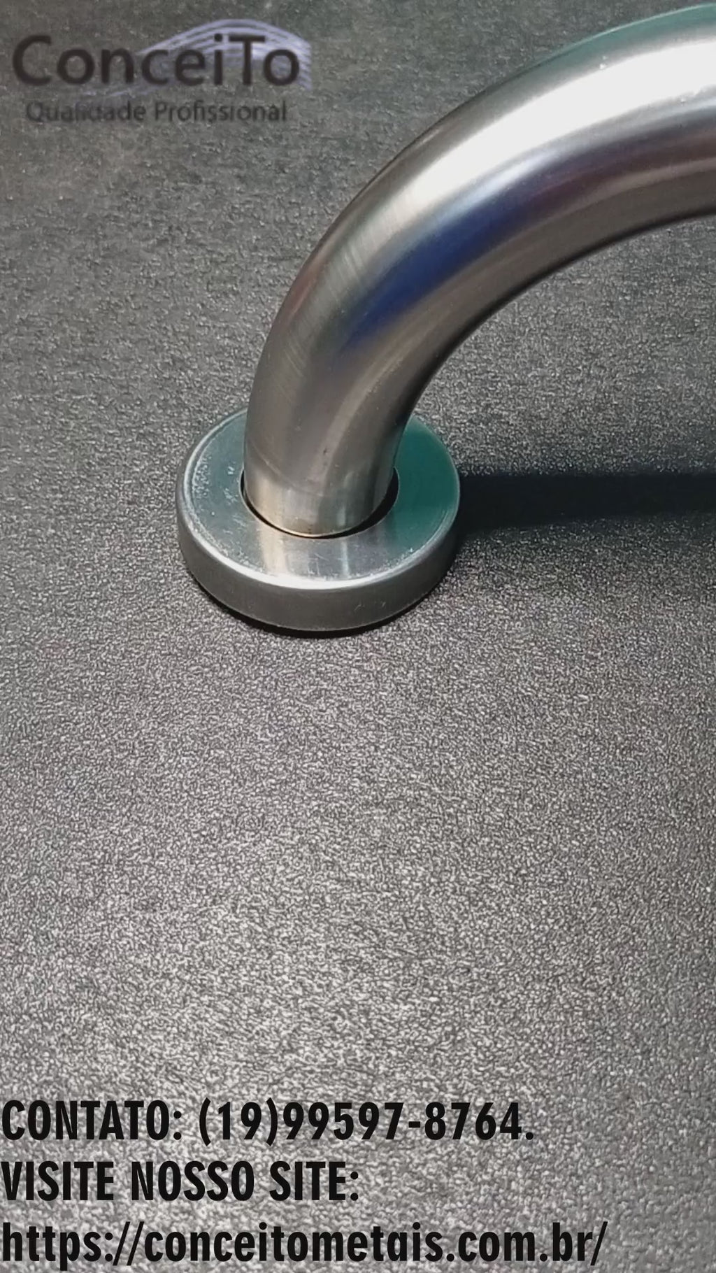 Barra de apoio reta inox 304 - Conceito Metais