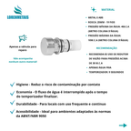 Reparo Mecanismo Para Torneira Automática Temporizador Metal - 13503 - Conceito Metais (foto 2)