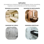 Saboneteira Aço Carbono c/ Pintura Epóxi e Tampa de Inox Escovado c/ Chave e - exemplos de aplicação - Conceito Metais