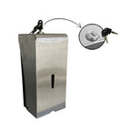 Saboneteira Aço Carbono c/ Pintura Epóxi e Tampa de Inox Escovado c/ Chave e Reservatório 1000 ml - 13675 - Conceito Metais