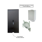 Saboneteira aço carbono e tampa de inox preto fosco com chave e reservatório 1000 ml - 13677 - detalhes (foto 5) - Conceito M
