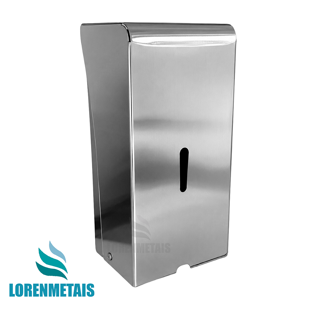 Saboneteira aço inox 304 polido com chave e reservatório 1.000 ml - 13813