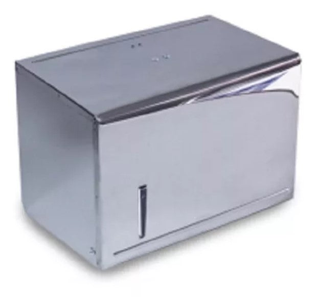 Toalheiro Interfolha 2 Dobras Para Papel Bobina Em Aço Inox Polido - 20018 - Conceito Metais