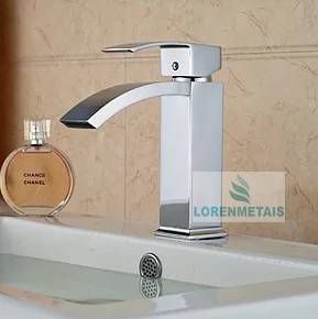 Torneira Misturador Monocomando Calha Slim Luxo Baixa - 7045 - Conceito Metais