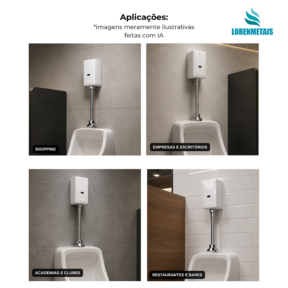 Válvula de Mictório com Sensor Branco - 35014 - Conceito Metais (foto 3)