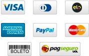 formas de pagamento (cartão, boleto, pagseguro, paypal, visa)