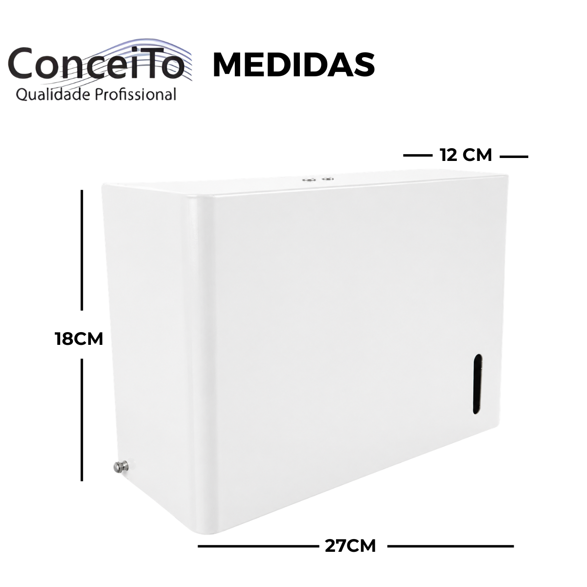 Toalheiro Dispenser Fabricado em Aço com Pintura Eletrostática Branca Interfolhado - 13684 - Image 2
